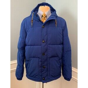 H&M L.O.G.G. Coat Mens L Quilted Puffer Hooded Insulated Nylon Parka Jacket